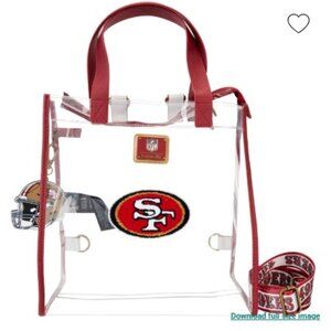 NEW! NFL San Francisco 49ers Clear Convertible Backpack & Tote Crossbody Stadium